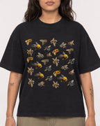 Mockup Boxy Heavyweight Tee Black female close-up 06