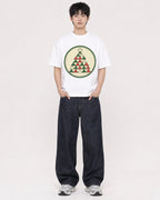 Mockup Boxy Heavyweight Tee White male full-body 01