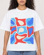 Mockup Boxy Heavyweight Tee White female close-up 10
