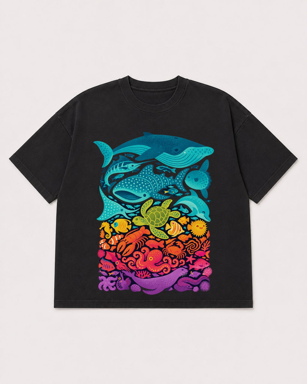 Mockup Boxy Heavyweight Tee Black product