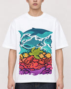 Mockup Boxy Heavyweight Tee White male close-up 21
