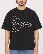 Mockup Boxy Heavyweight Tee Black male close-up 02