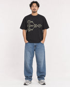 Mockup Boxy Heavyweight Tee Black male full-body 02