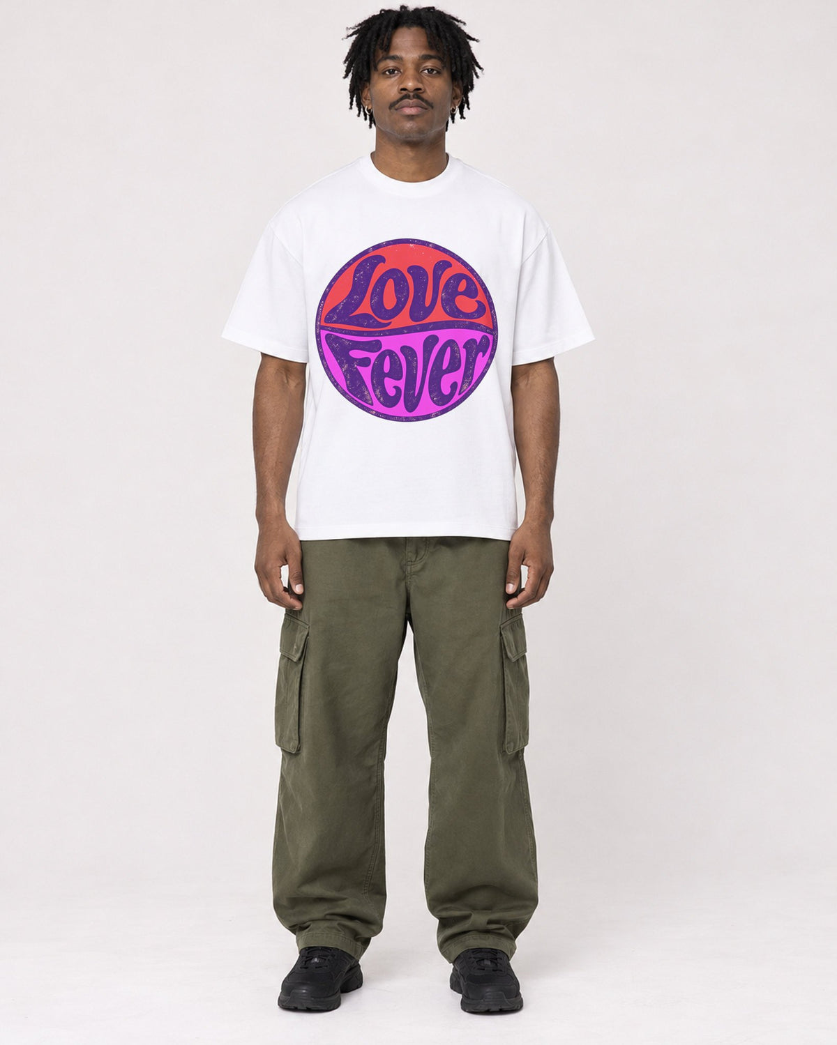 Mockup Boxy Heavyweight Tee White male full-body 04
