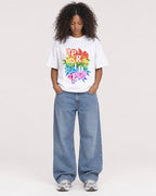 Mockup Boxy Heavyweight Tee White female full-body 05