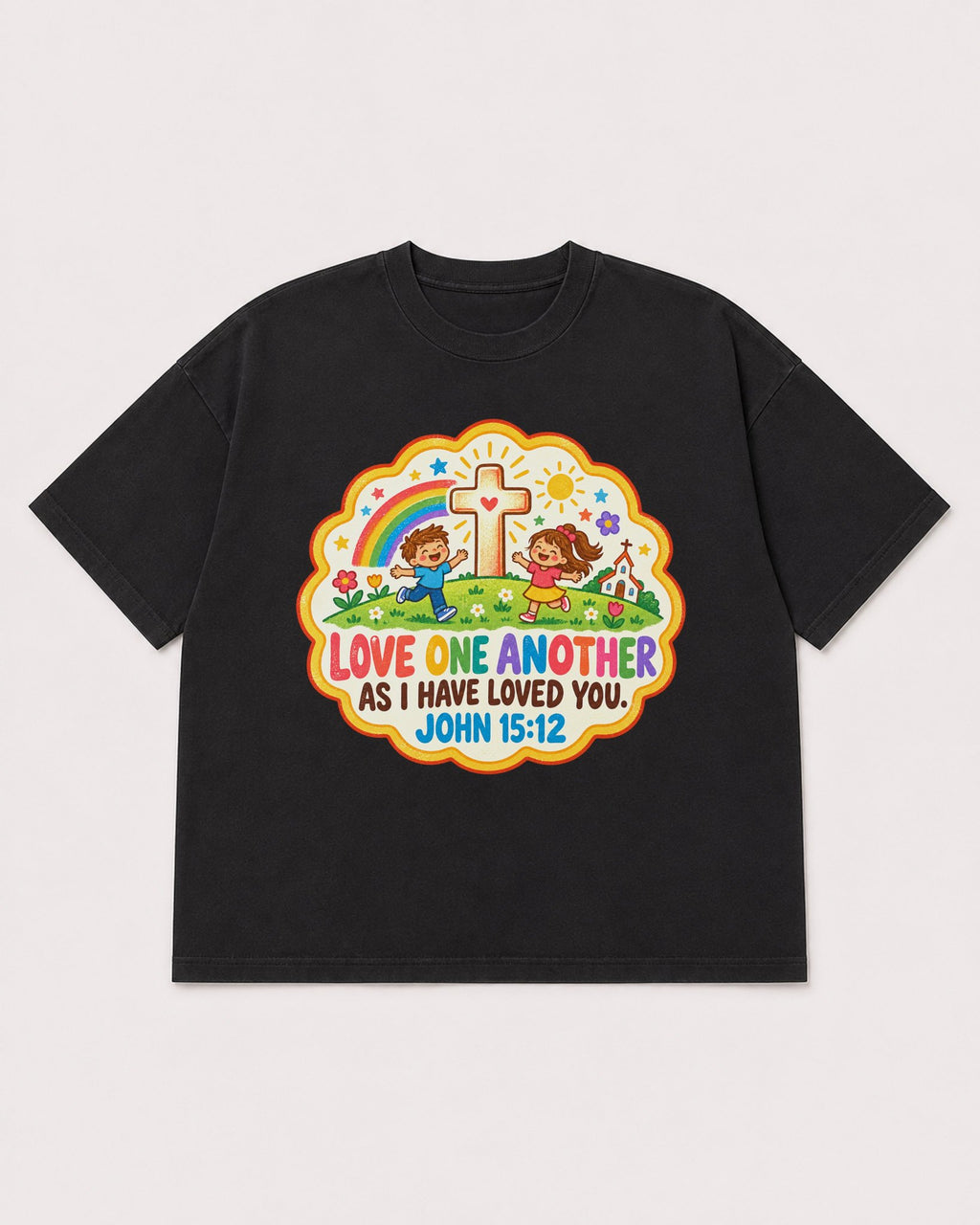 Mockup Boxy Heavyweight Tee Black product