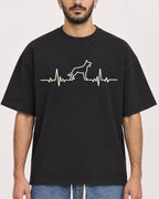Mockup Boxy Heavyweight Tee Black male close-up 07