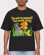 Mockup Boxy Heavyweight Tee Black male close-up 05