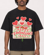 Mockup Boxy Heavyweight Tee Black male close-up 04