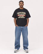 Mockup Boxy Heavyweight Tee Black male full-body 14