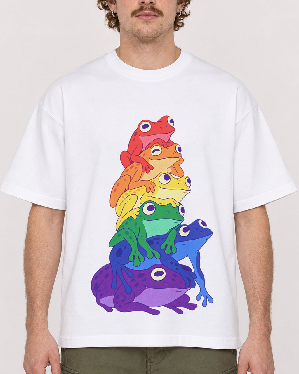 Mockup Boxy Heavyweight Tee White male close-up 09