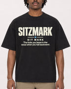 Mockup Boxy Heavyweight Tee Black male close-up 04