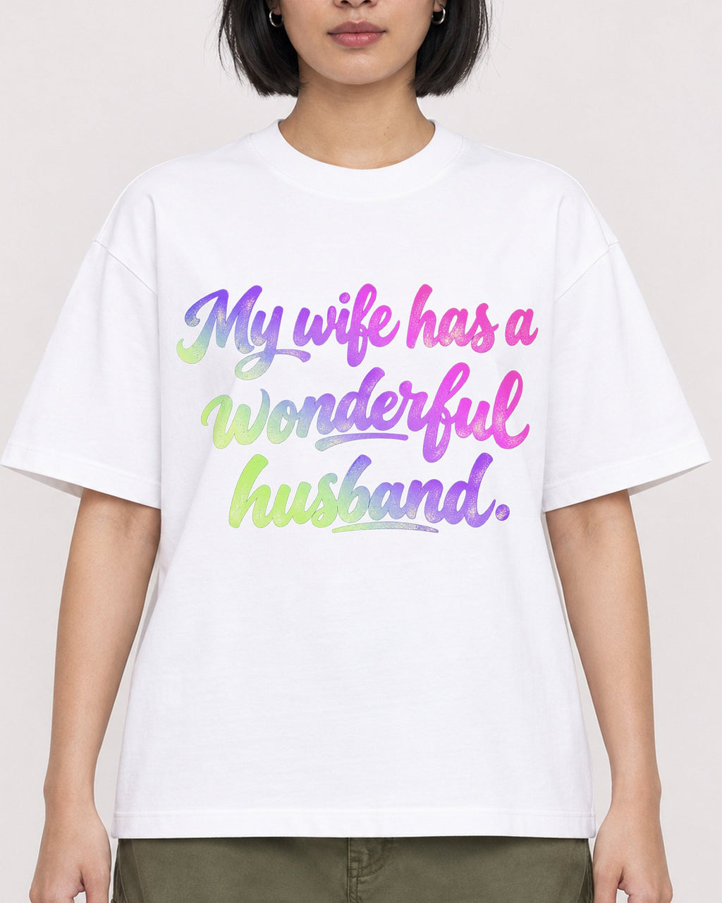 Mockup Boxy Heavyweight Tee White female close-up 32