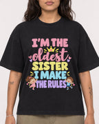 Mockup Boxy Heavyweight Tee Black female close-up 06