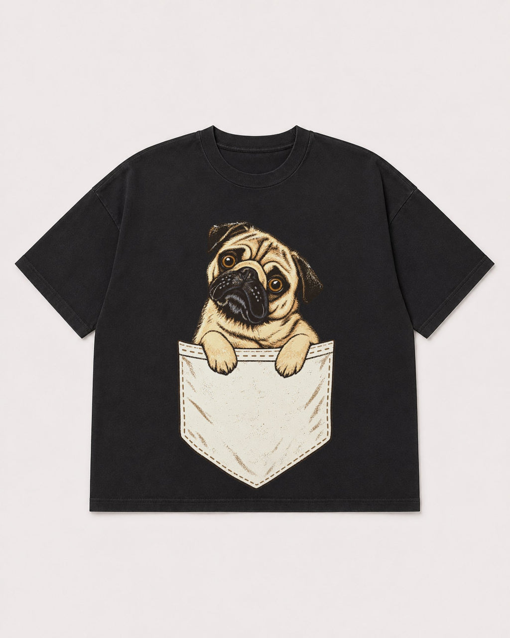 Mockup Boxy Heavyweight Tee Black product