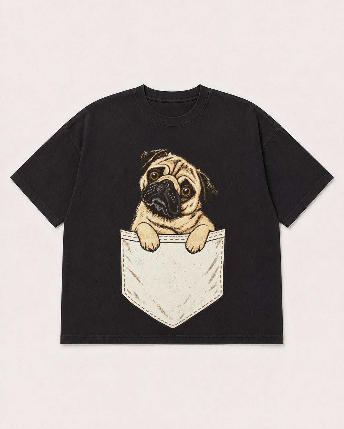 Mockup Boxy Heavyweight Tee Black product
