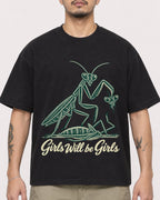 Mockup Boxy Heavyweight Tee Black male close-up 12