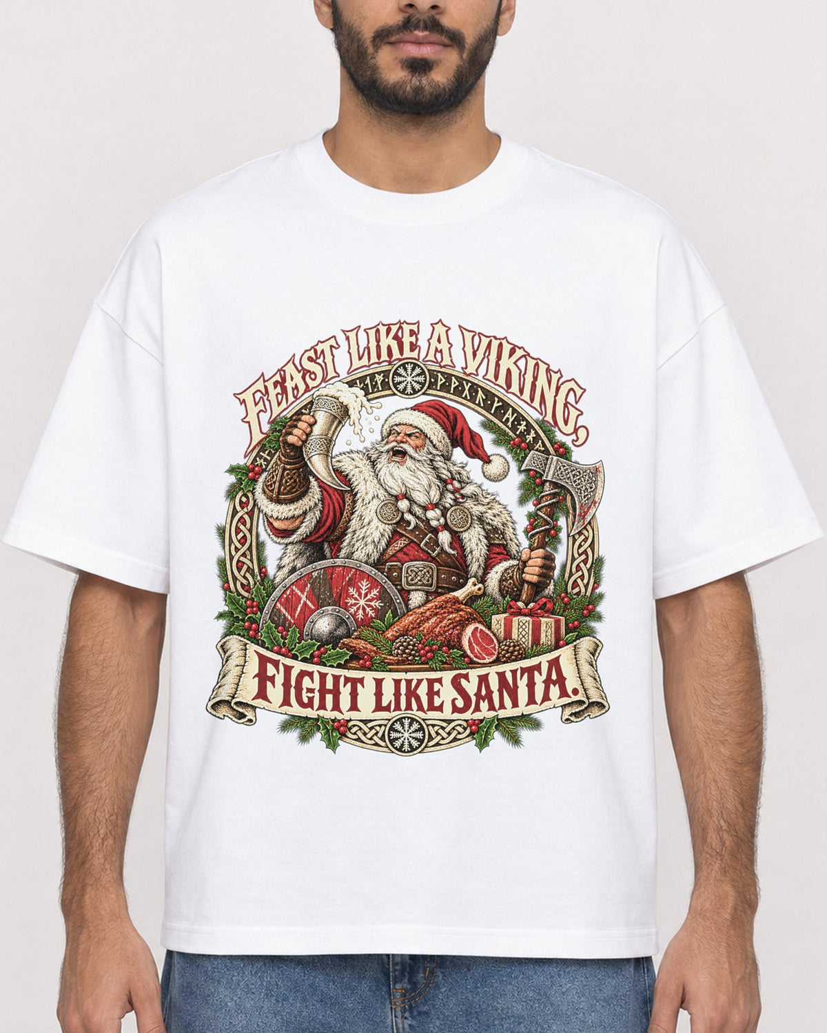 Mockup Boxy Heavyweight Tee White male close-up 07