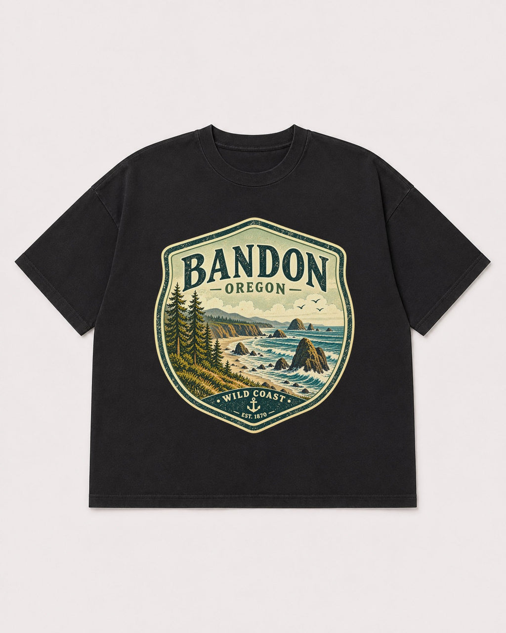 Mockup Boxy Heavyweight Tee Black product