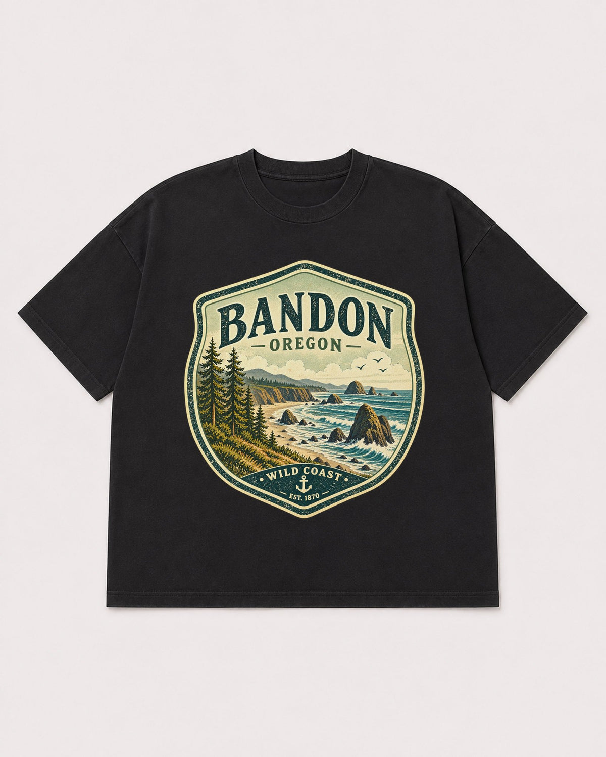 Mockup Boxy Heavyweight Tee Black product