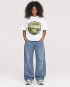 Mockup Boxy Heavyweight Tee White female full-body 05