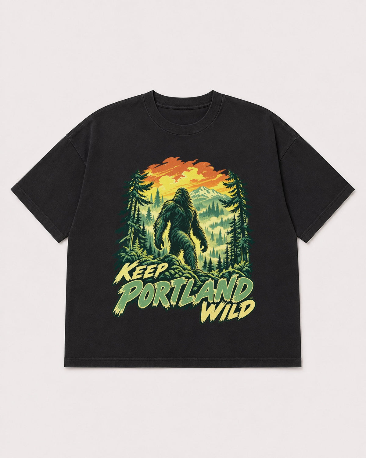 Mockup Boxy Heavyweight Tee Black product