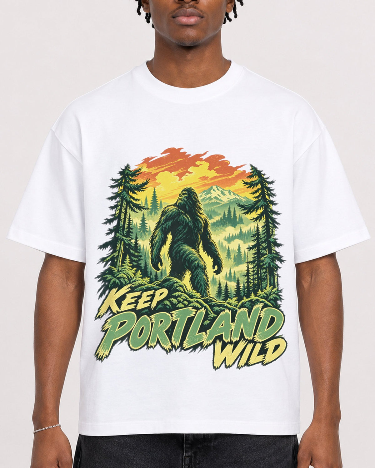 Mockup Boxy Heavyweight Tee White male close-up 05