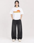 Mockup Boxy Heavyweight Tee White female full-body 43