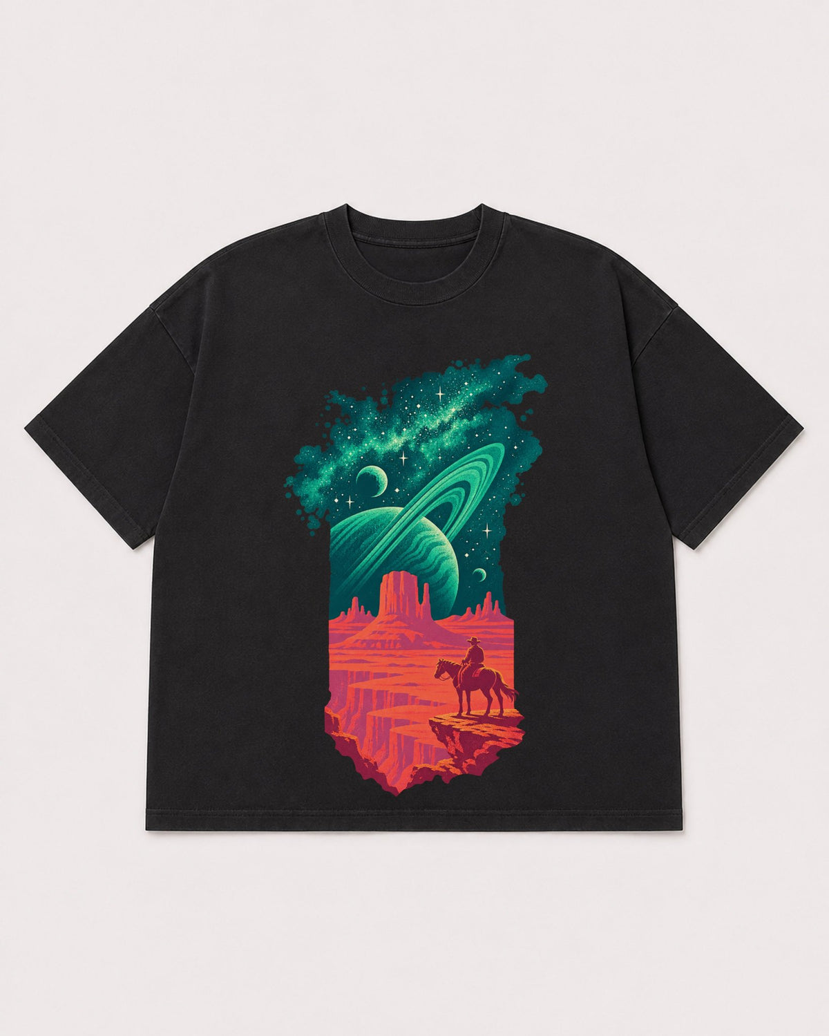 Mockup Boxy Heavyweight Tee Black product