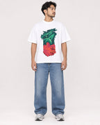 Mockup Boxy Heavyweight Tee White male full-body 02