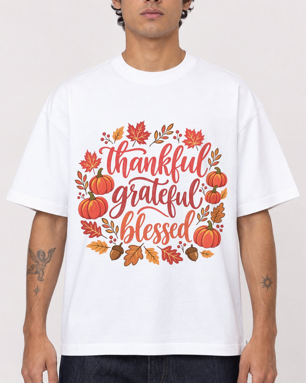 Mockup Boxy Heavyweight Tee White male close-up 06