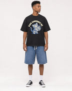 Mockup Boxy Heavyweight Tee Black male full-body 15