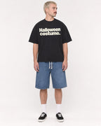 Mockup Boxy Heavyweight Tee Black male full-body 39