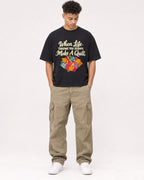 Mockup Boxy Heavyweight Tee Black male full-body 20