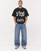 Mockup Boxy Heavyweight Tee Black male full-body 50