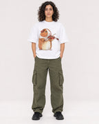 Mockup Boxy Heavyweight Tee White female full-body 27
