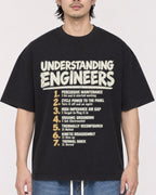 Mockup Boxy Heavyweight Tee Black male close-up 23