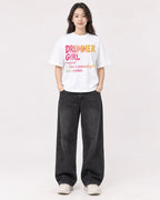 Mockup Boxy Heavyweight Tee White female full-body 03