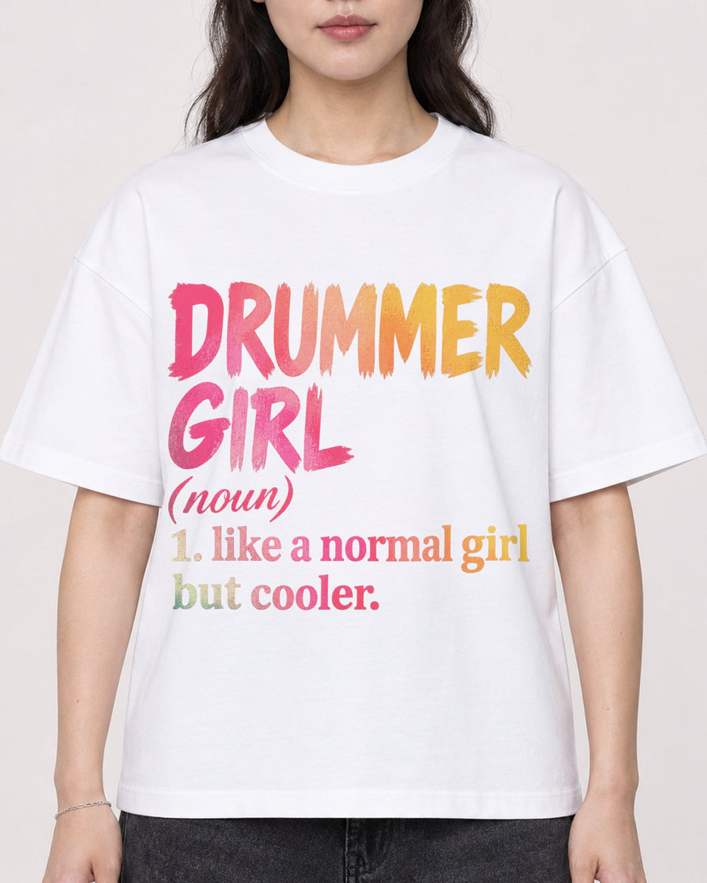 Mockup Boxy Heavyweight Tee White female close-up 03