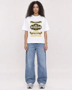 Mockup Boxy Heavyweight Tee White female full-body 10