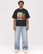 Mockup Boxy Heavyweight Tee Black male full-body 05