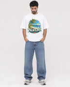 Mockup Boxy Heavyweight Tee White male full-body 07