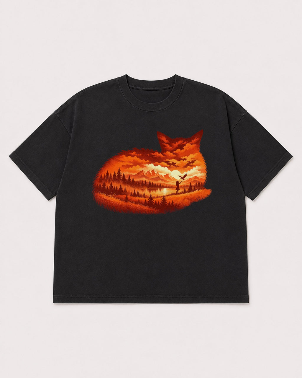 Mockup Boxy Heavyweight Tee Black product