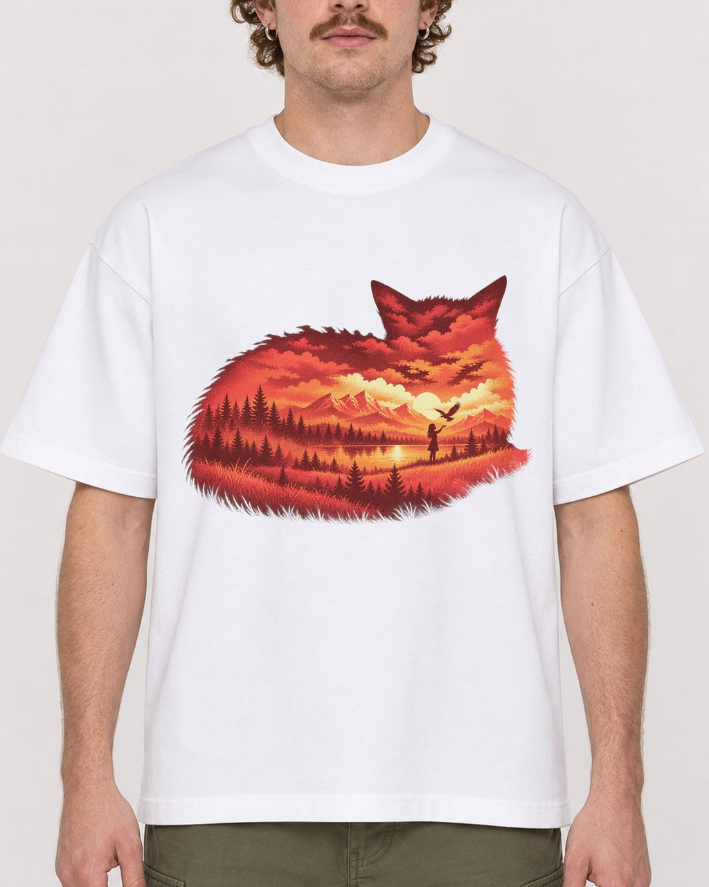 Mockup Boxy Heavyweight Tee White male close-up 09