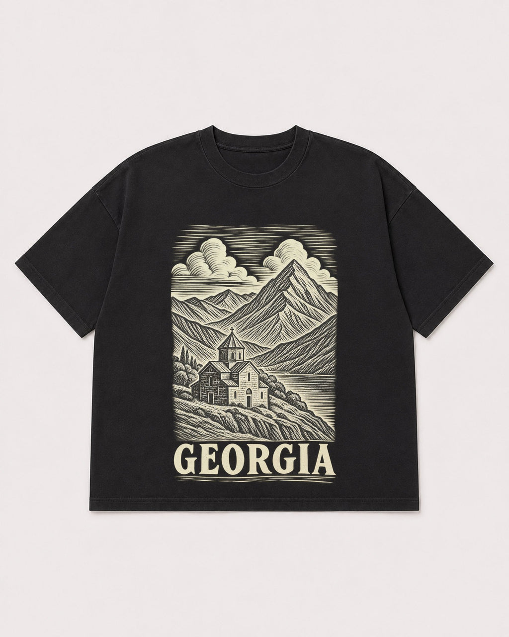 Mockup Boxy Heavyweight Tee Black product