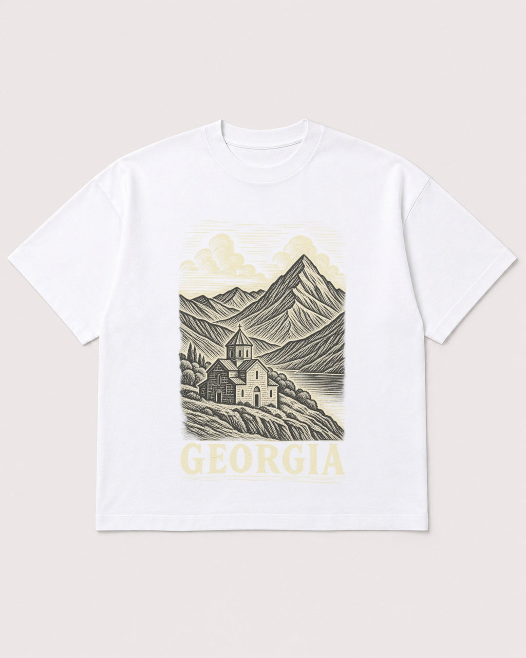 Mockup Boxy Heavyweight Tee White product