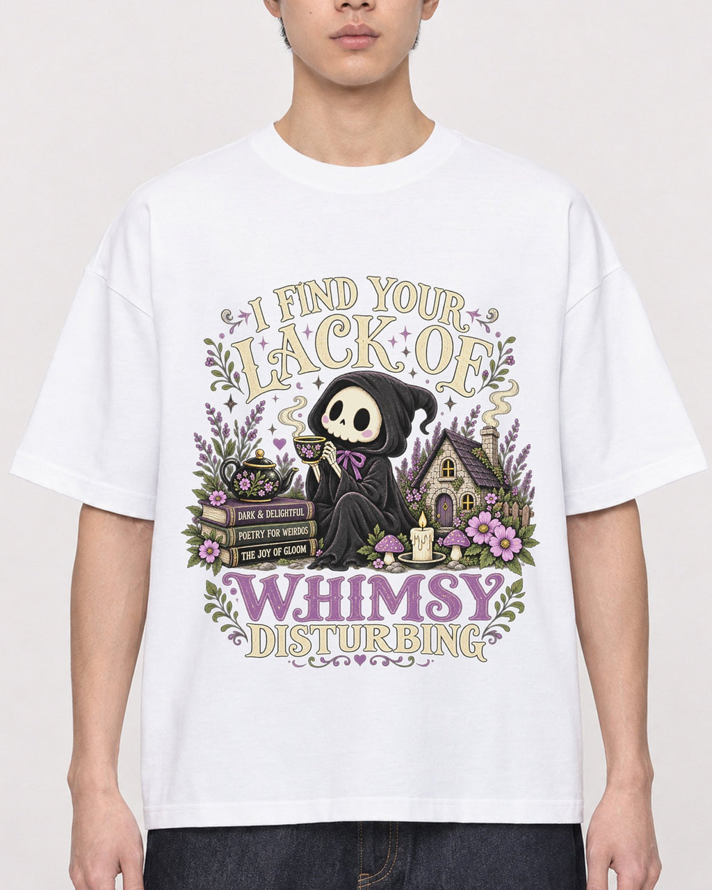 Mockup Boxy Heavyweight Tee White male close-up 01
