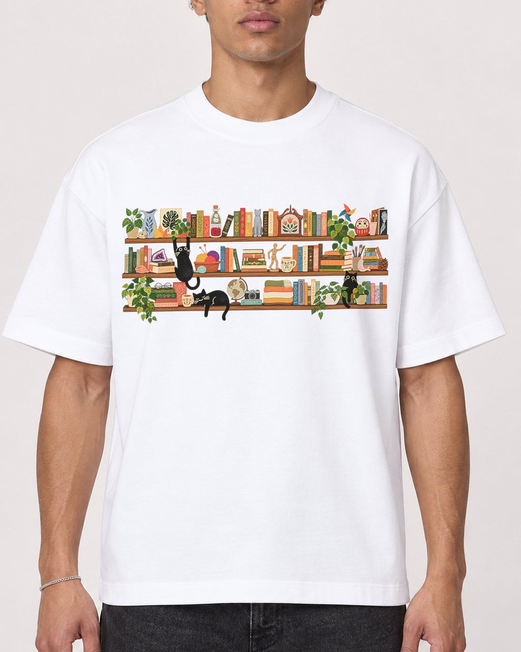 Mockup Boxy Heavyweight Tee White male close-up 20