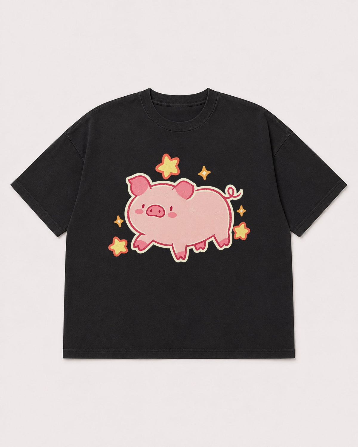 Mockup Boxy Heavyweight Tee Black product