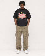 Mockup Boxy Heavyweight Tee Black male full-body 04